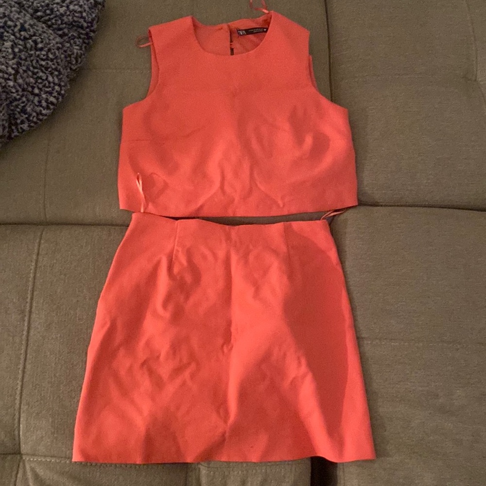Zara set ,size :Xs, color ; pink
